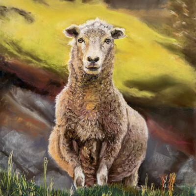 Pastel sec sur pastel mat, 40x50 encadré