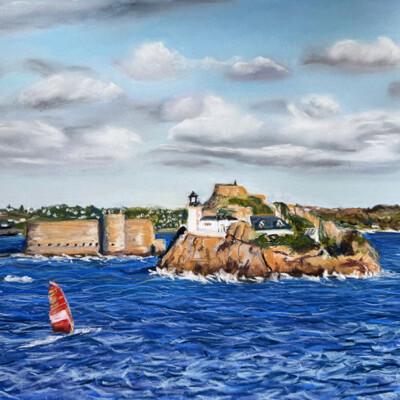 Pastel sec sur pastelmat, 40x50 encadré