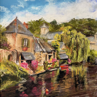 Pastel sec sur pastel mat, 40x50 encadré